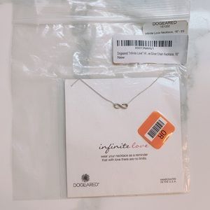 NWT dogeared the infinite love silver necklace 16”